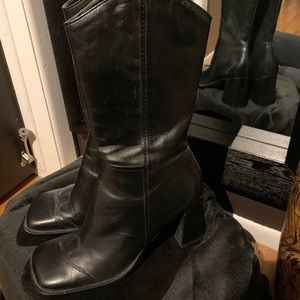 Calf Height Heeled Boot